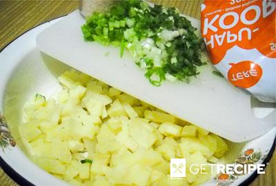 Салат картофельный с зелёным луком и сметаной (2-й рецепт)