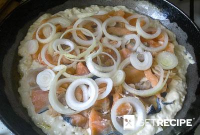 Пирог с лососиной и морской капустой (2-й рецепт)