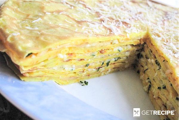 Photo of Блинный тыквенный торт с прослойкой из сыра (2-й рецепт)