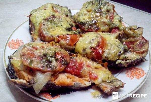 Красная рыба с сыром и помидорами в мультиварке (2-й рецепт)