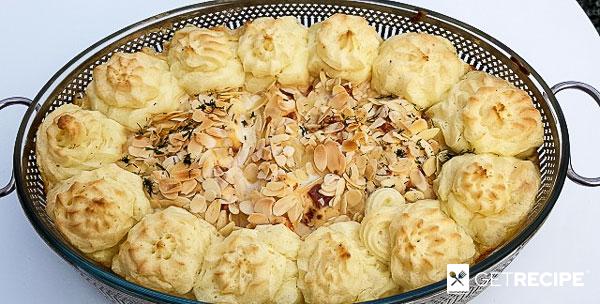 Photo of Запеканка из семги с пореем и розочками из картофельного пюре (2-й рецепт)