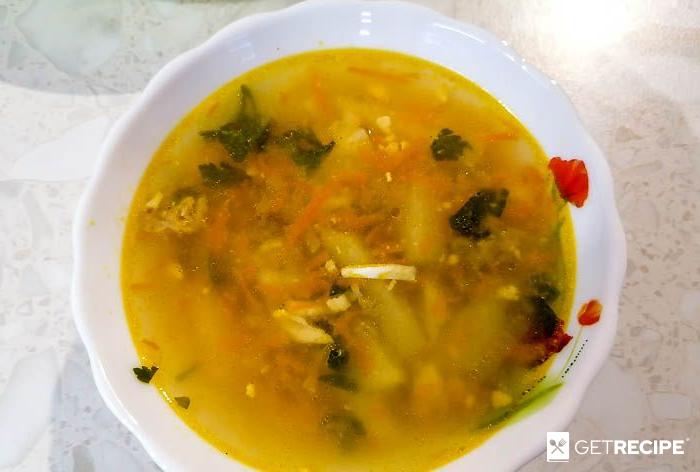 Photo of Куриный суп с овощами и вареным яйцом