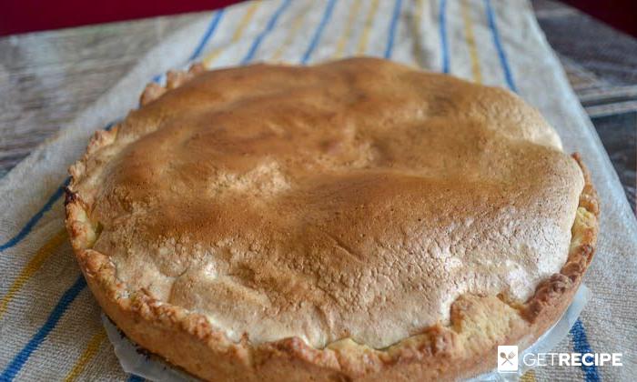 Песочный пирог с яблоками, апельсином и безе (2-й рецепт)
