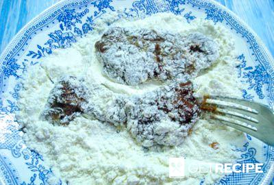 Жареная печень в маринаде с содой и яйцом (2-й рецепт)