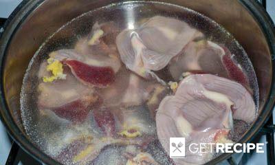 Тушеные куриные желудки (2-й рецепт)