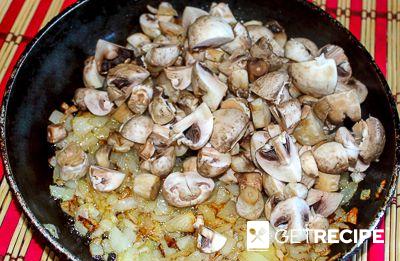 Салат с копченой курицей и грибами (2-й рецепт)