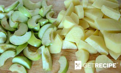 Картошка с яблоками и сыром в духовке