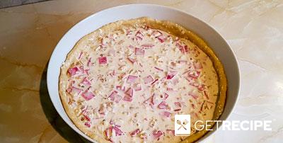 Пирог из творожного теста с салями и сыром (2-й рецепт)