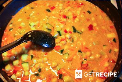 Нут с овощами в соусе карри по индийским мотивам (2-й рецепт)