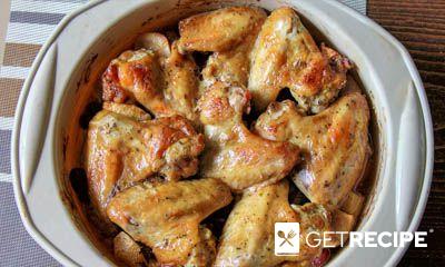 Куриные крылышки в духовке, запеченные с яблоками и вишней (2-й рецепт)