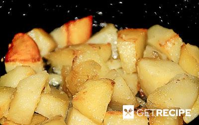 Тёплый картофельный салат с солёными грибами (2-й рецепт)
