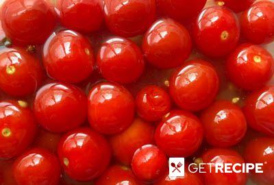 Соленые помидоры черри с чесноком в газированной воде (2-й рецепт)