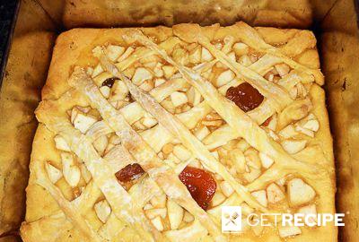 Яблочный пирог из тыквенного теста (без яиц) (2-й рецепт)