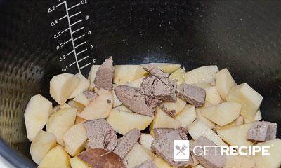 Тушеная картошка с печенью в мультиварке (2-й рецепт)