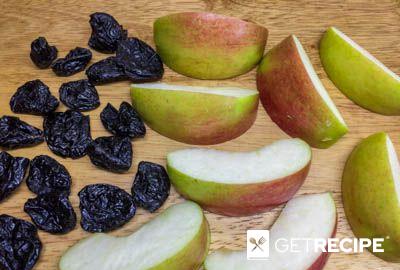 Гусь в рукаве, фаршированный яблоками, гречкой и черносливом (2-й рецепт)