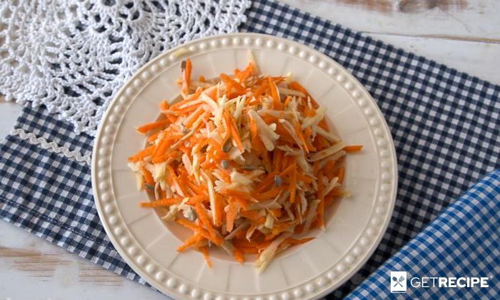 Photo of Салат из батата, моркови и семян подсолнечника (2-й рецепт)