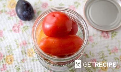 Маринованные помидоры со сливами (2-й рецепт)