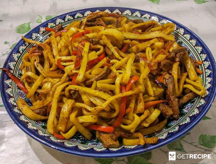 Photo of Цуйван — монгольская лапша с овощами и мясом (2-й рецепт)