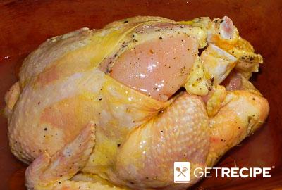 Курица с овощами и пармезанным маслом в глиняном горшочке (2-й рецепт)
