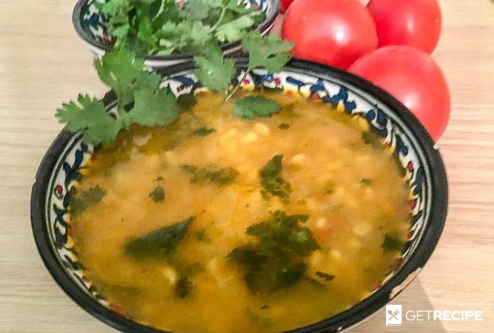 Марокканский суп с перловкой.
