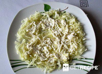 Слоеный салат из свеклы, морской капусты и шпрот (2-й рецепт)