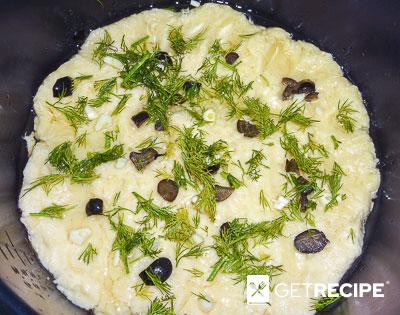 Сырная лепешка с маслинами в мультиварке (2-й рецепт)