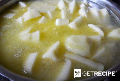 Суп-пюре из лука порея с картофелем и сыром (2-й рецепт)