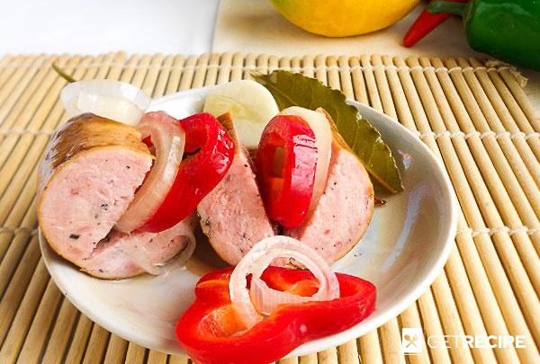 Photo of Домашние маринованные куриные колбаски.