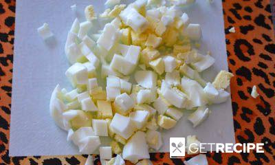 Слоеный салат из куриной грудки с апельсинами (2-й рецепт)