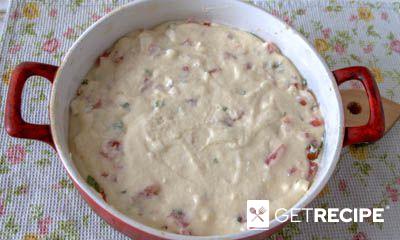 Заливной пирог с сыром фета на кефире (за 35 минут) (2-й рецепт)