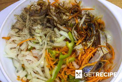 Салат с селедкой и корейской морковью