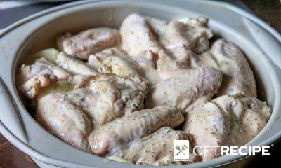 Куриные крылышки в духовке, запеченные с яблоками и вишней (2-й рецепт)