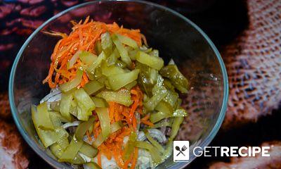 Салат с корейской морковкой и отварным легким (2-й рецепт)
