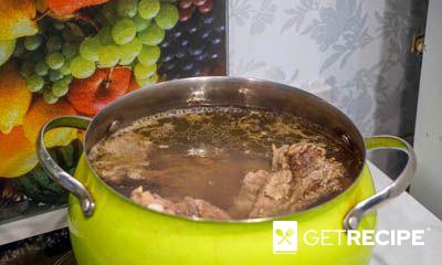 Томатный суп с говядиной, пшеном и свежей капустой (2-й рецепт)
