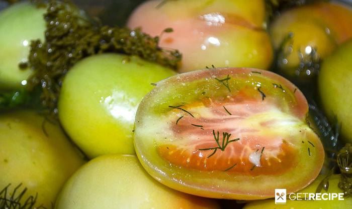Photo of Соленые зеленые помидоры с горчицей.