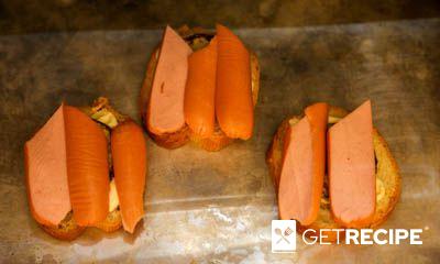 Горячие тосты с кабачками и сосисками (2-й рецепт)