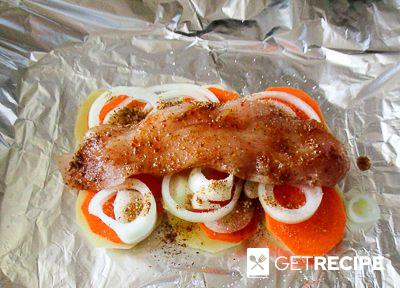 Куриная грудка с овощами в фольге (2-й рецепт)