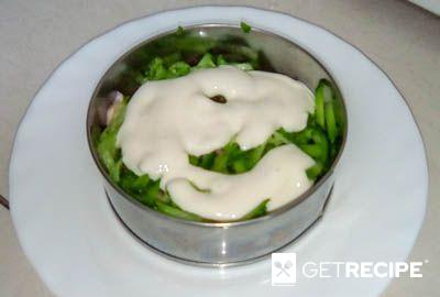 Слоеный салат из ветчины со свежим огурцом и сыром (2-й рецепт)