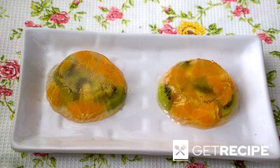 Имбирно-лимонное желе с фруктами (на агаре).
