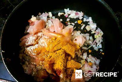 Куриное филе с шампиньонами в сливочном соусе с карри (2-й рецепт)