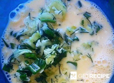 Омлет с капустой и зеленью в духовке (2-й рецепт)