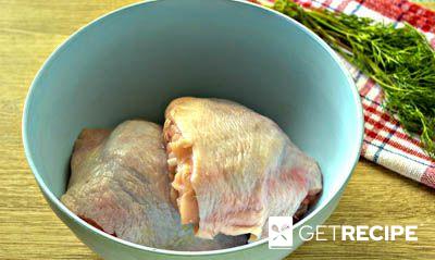 Куриные бедра в духовке с майонезом и луком (2-й рецепт)