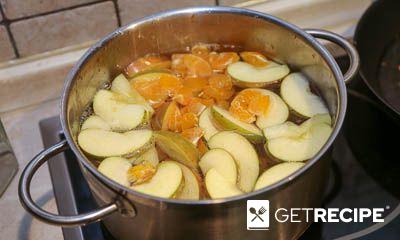 Компот из мандаринов с яблоками (2-й рецепт)