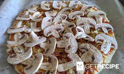 Пицца с грибами и карамелизированным луком (2-й рецепт)