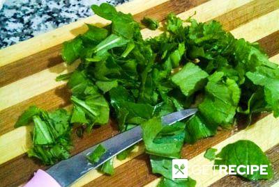 Салат из артишоков с брынзой, огурцом и рукколой (2-й рецепт)