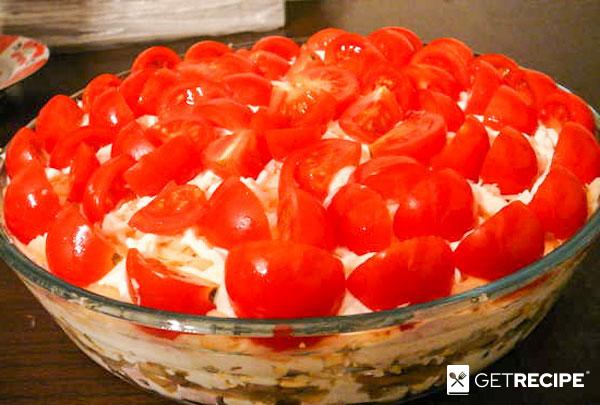 Photo of Cлоеный салат с грибами «Красная Шапочка» (2-й рецепт)