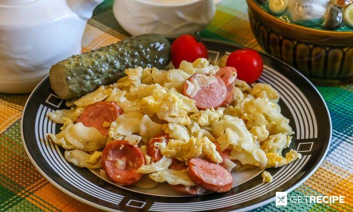 Photo of Макароны с сосисками и яйцом (2-й рецепт)
