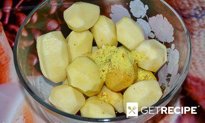 Шашлык из картофеля с беконом в духовке (2-й рецепт)