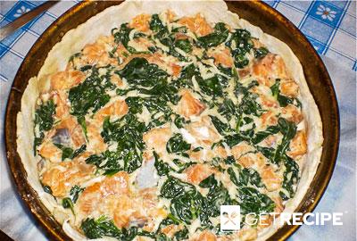 Пирог со шпинатом и лососем (2-й рецепт)