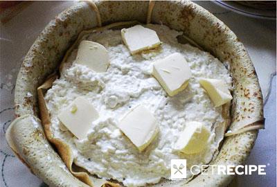 Блинчатый пирог с сыром (2-й рецепт)